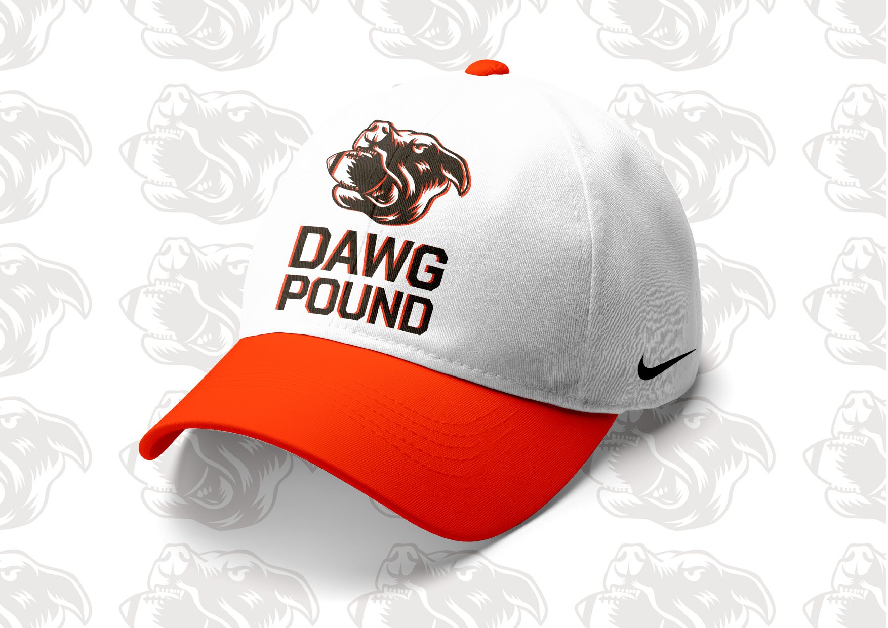 White and orange cap